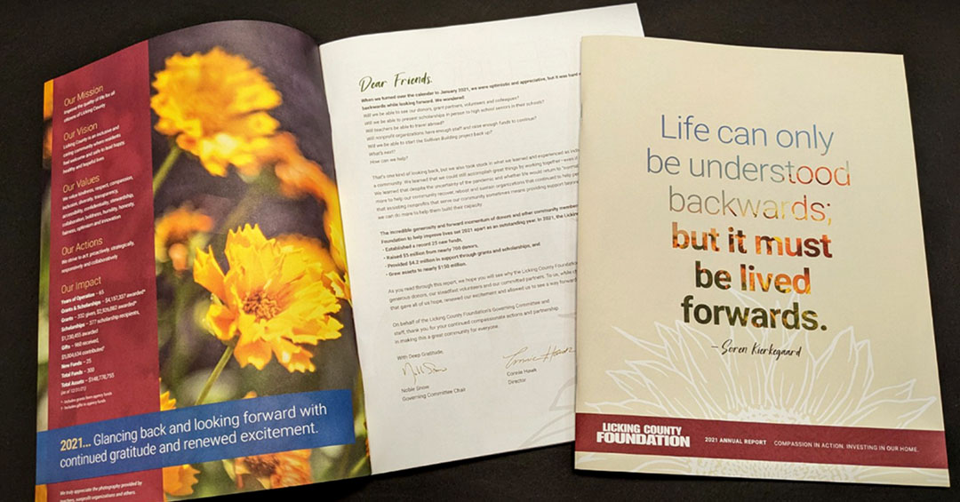 Annual Report | Print Design | Licking County Foundation | Peebles Creative Group
