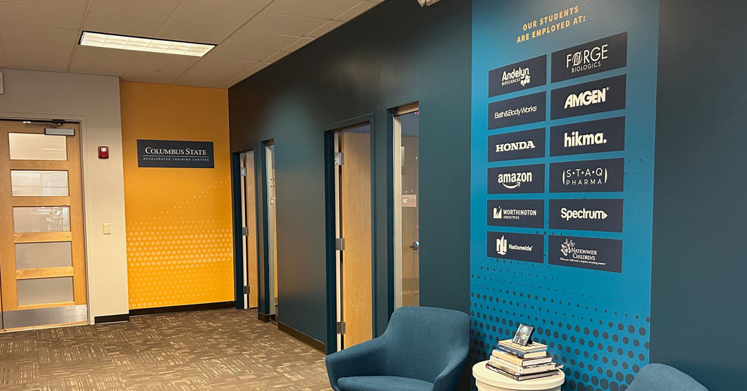 Columbus State Community College | Accelerated Training Center | Interior Branding | Peebles Creative Group