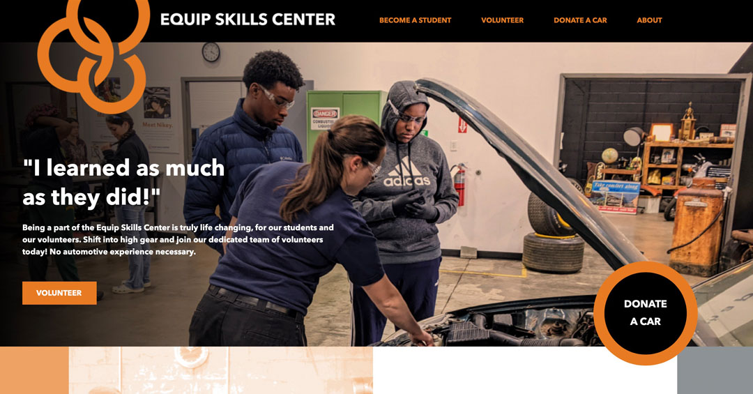 Equip Skills Center | Equip Enterprises | Central Ohio Youth for Christ | Peebles Creative Group | Website