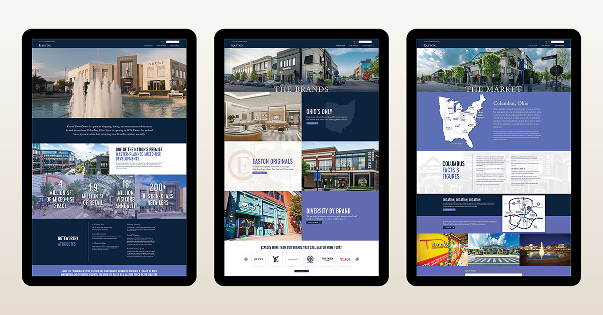 Peebles Creative Group | Easton Town Center | Website | B2B