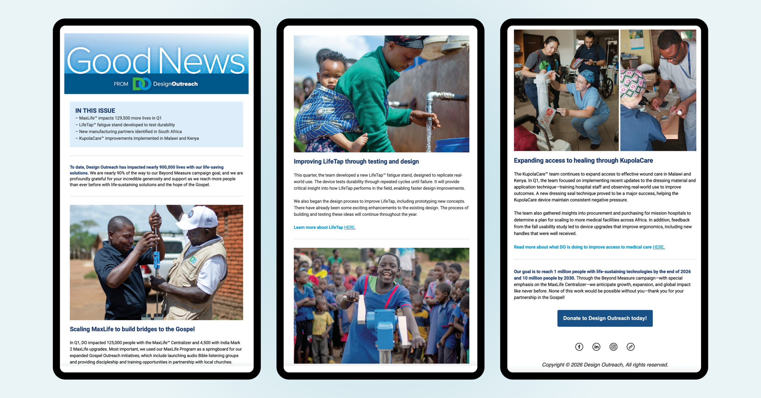 Peebles Creative Group | Design Outreach | Enews